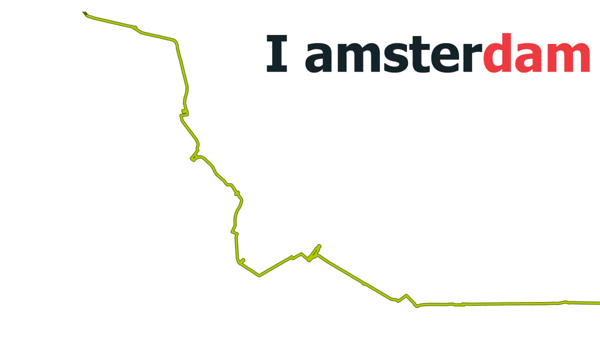 Dam through Amsterdam